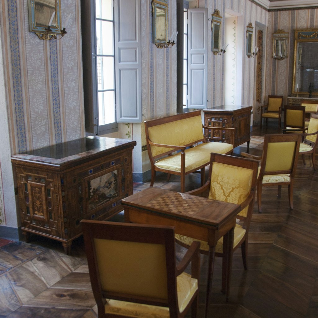 Reception Room of Bonaparte Family at 19th century Maison Bonaparte, Napoleon's Birthplace.