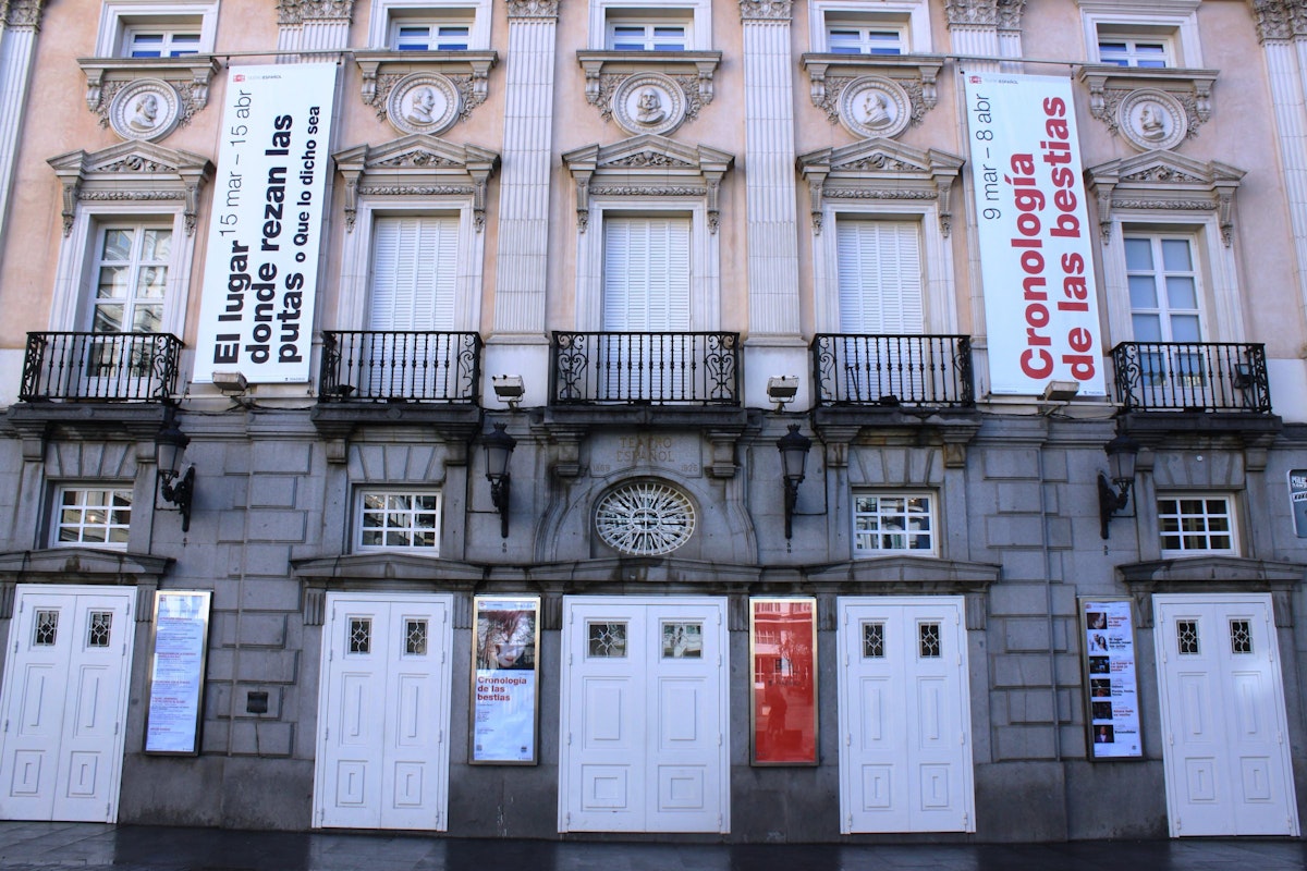Teatro Español, as seen from Plaza Santa Ana.