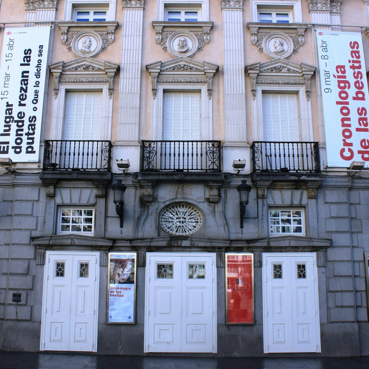 Teatro Español, as seen from Plaza Santa Ana.