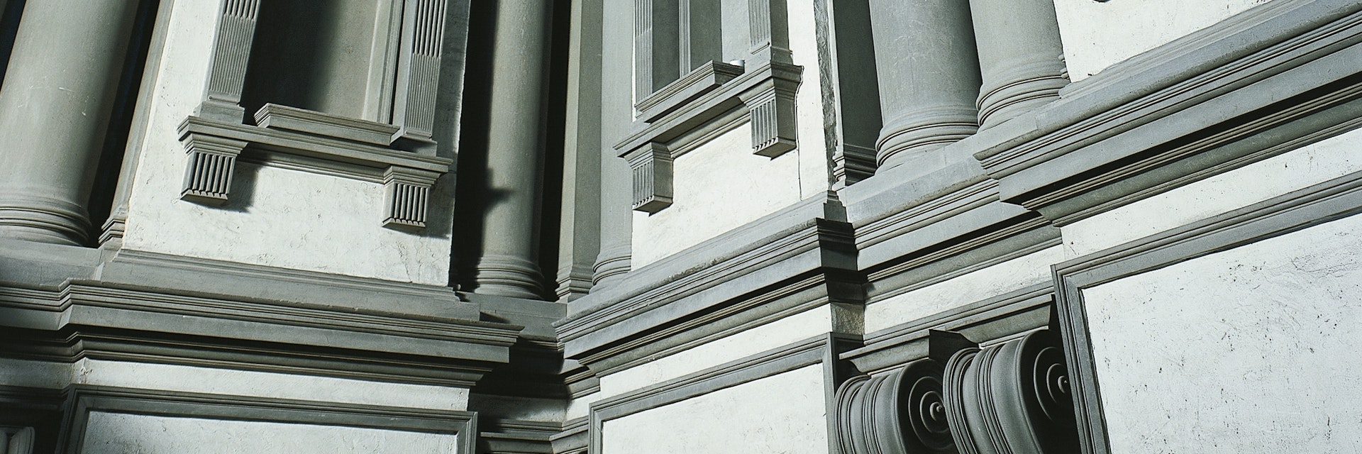 Decorative detail from Laurentian Library, by Michelangelo (1475-1564), Florence. Italy, 16th century.