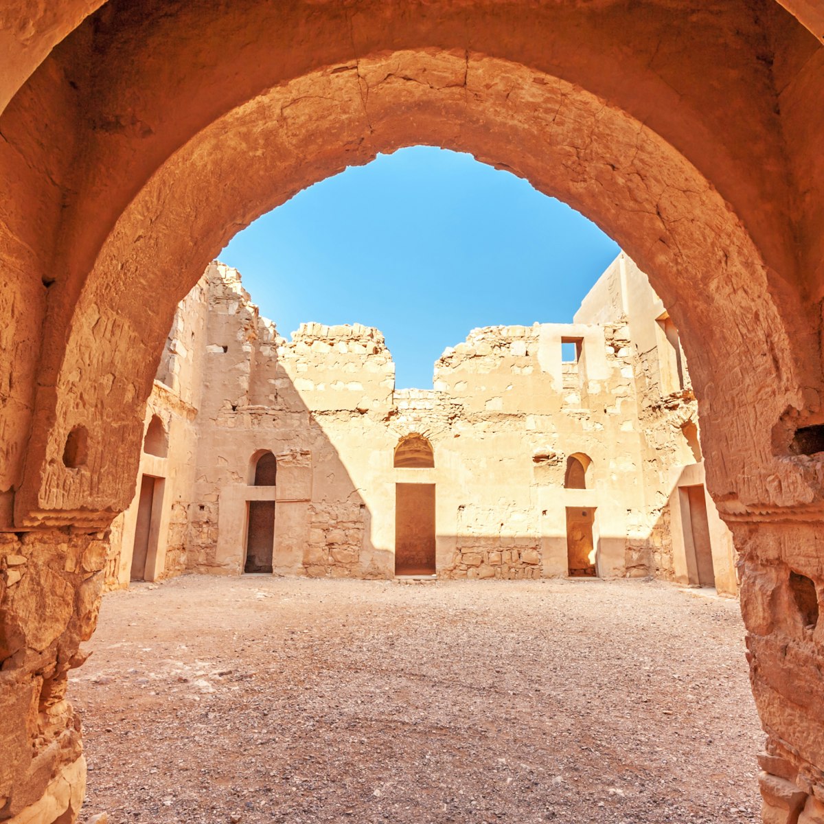 Qasr Al Kharanah in present-day eastern Jordan, about 60km east of Amman and relatively close to the border with Saudi Arabia. It is known as Qasr al Harrana, Qasr Kharana, Kharaneh or Hraneh.; Shutterstock ID 247357723; Your name (First / Last): Lauren Keith; GL account no.: 65050; Netsuite department name: Content Asset; Full Product or Project name including edition: Jordan 2017