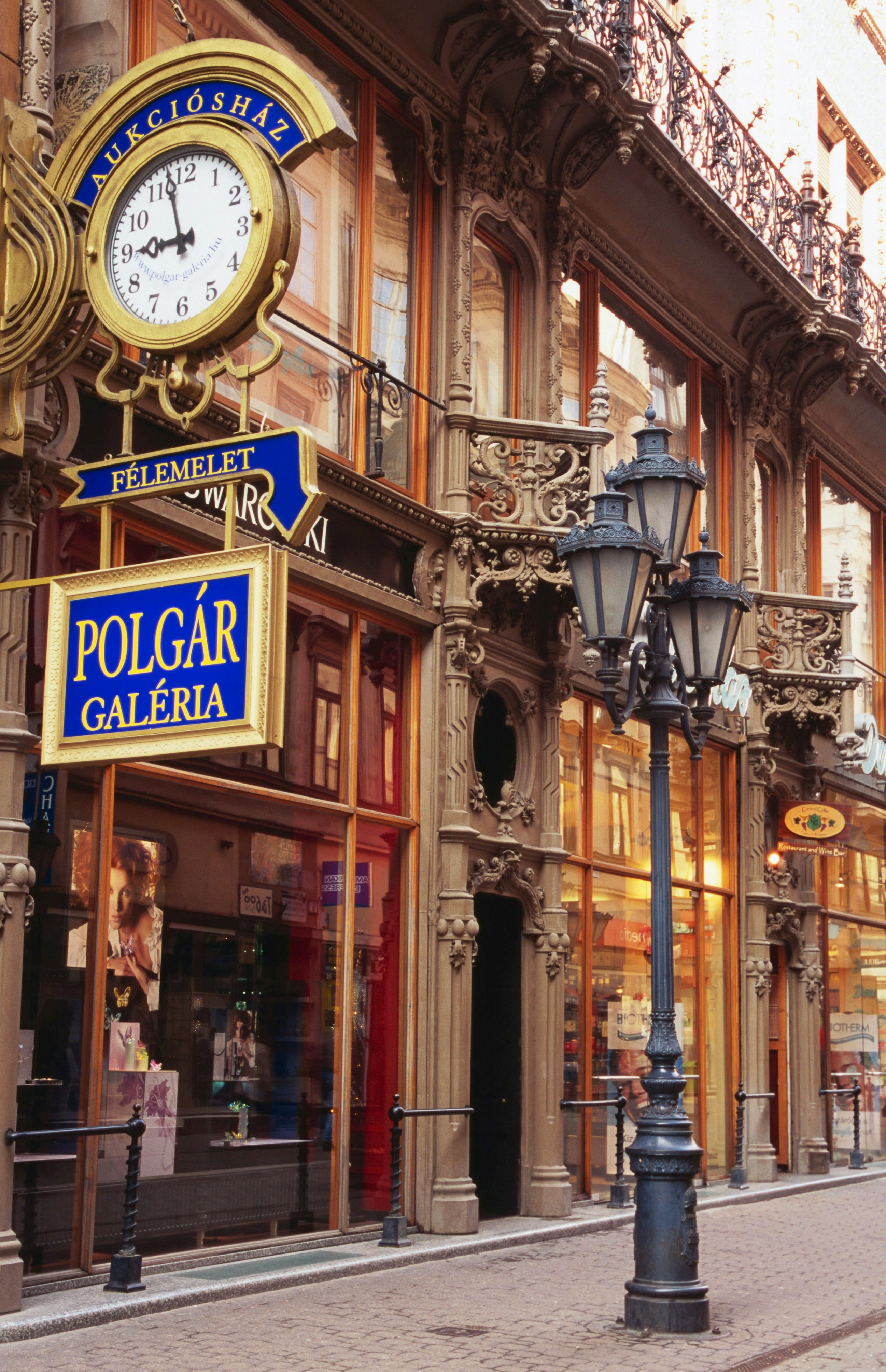 Shopfronts on Vaci utca, Inner Town.
