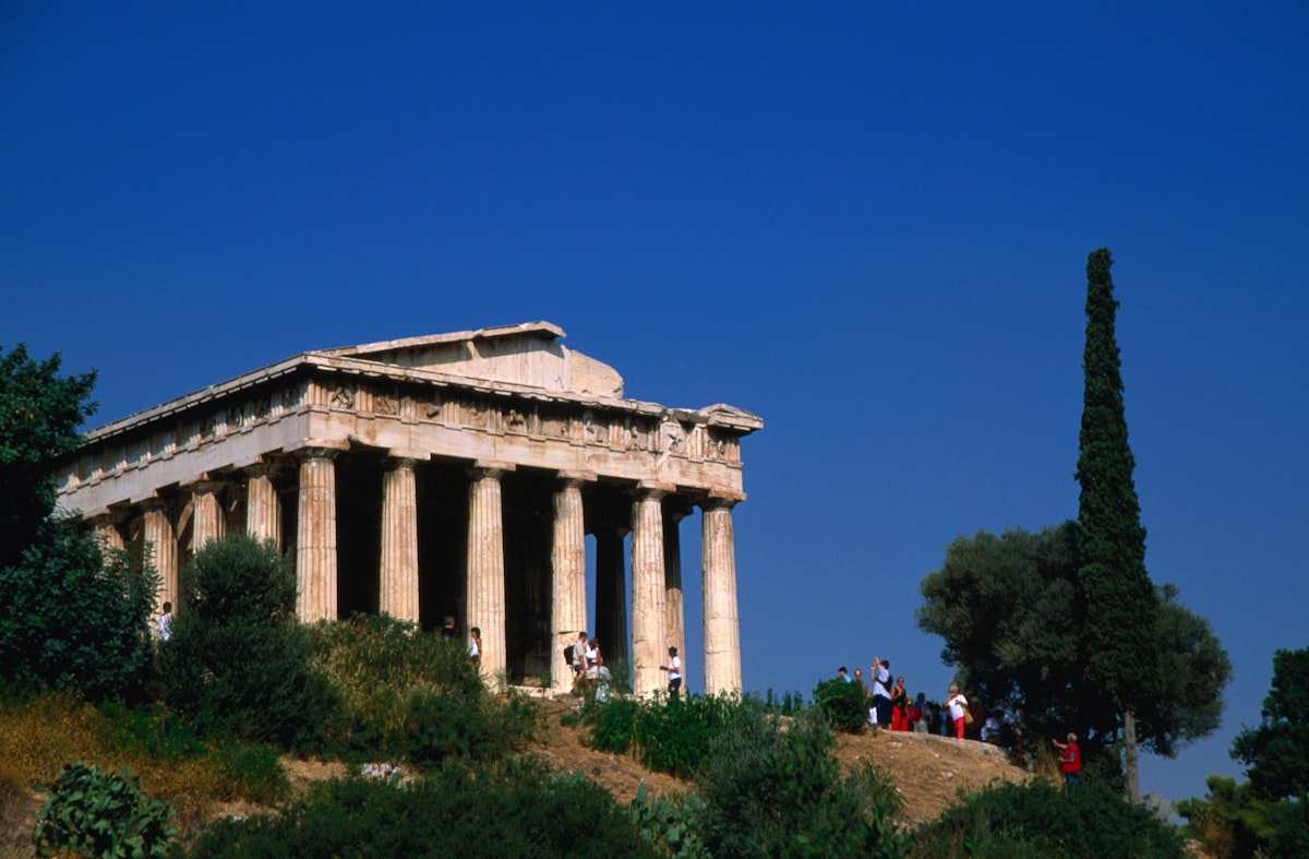 Temple of Hephaestus at Ancient Agora, the best preserved Doric temple in Greece.