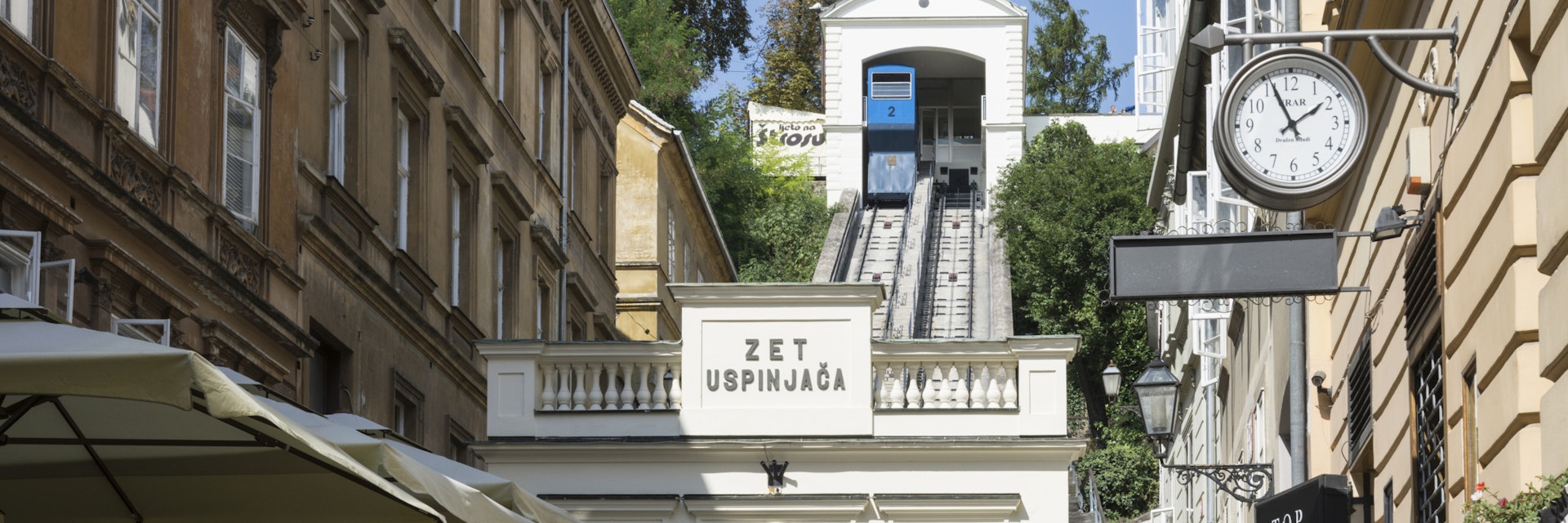 Zagreb, croatia - September 8, 2016: view of the funicular station in the city