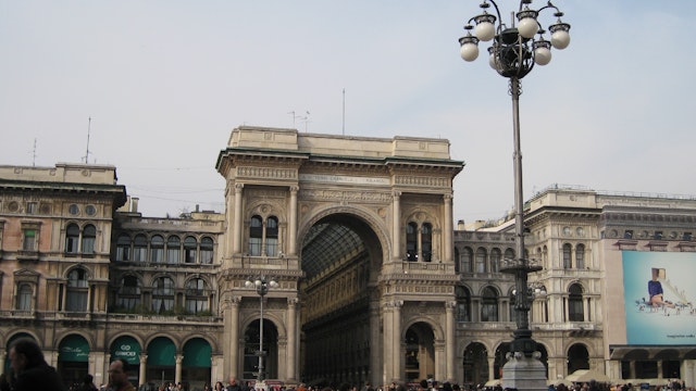 Outside the Galleria Vittorio Emanuele II