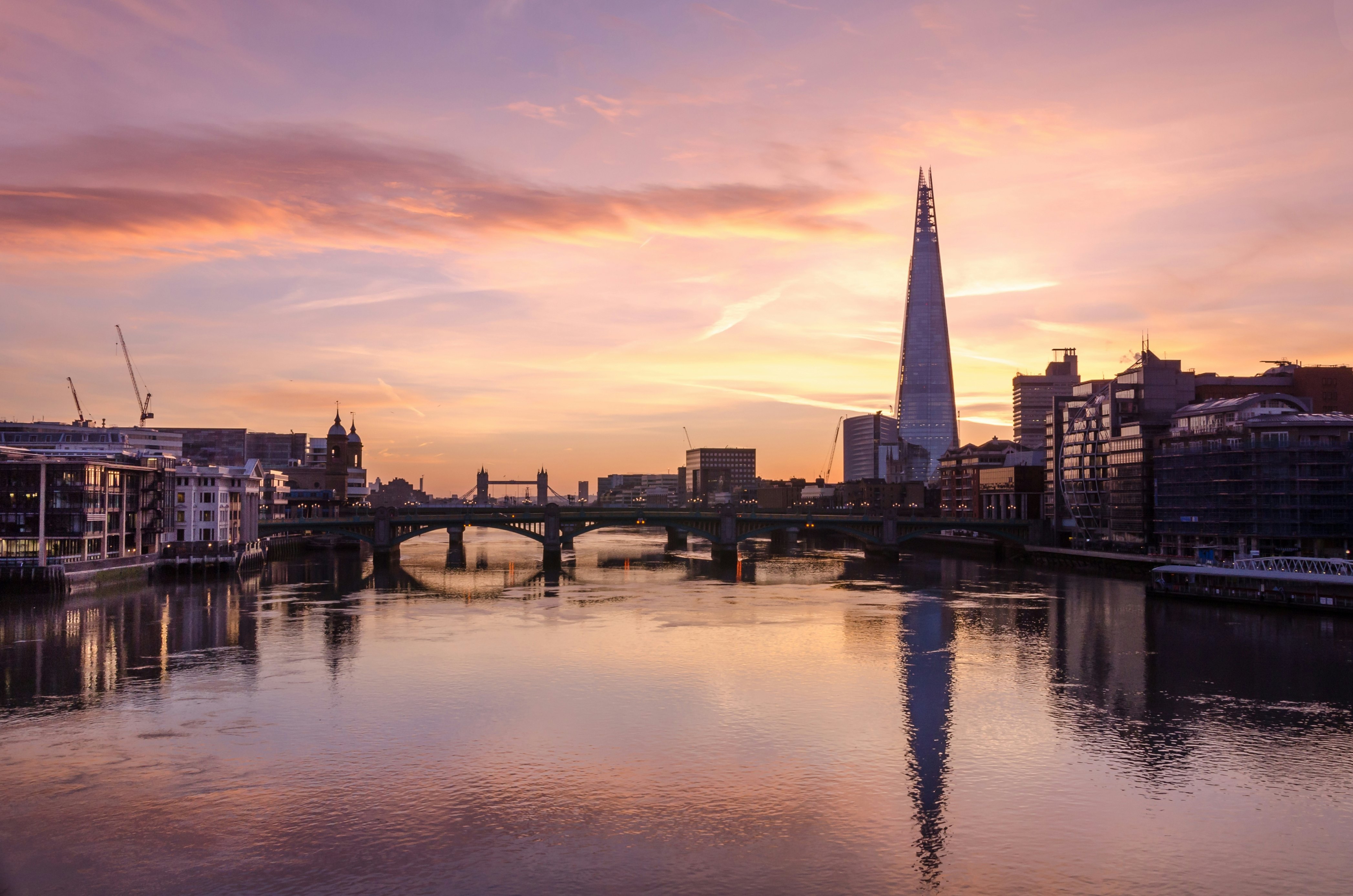 500px Photo ID: 92698707 - An early morning shot of the sun rising over the east of london with some of the big landmarks in front of the orange sky.www.facebook.com/maxrobeynsphotography