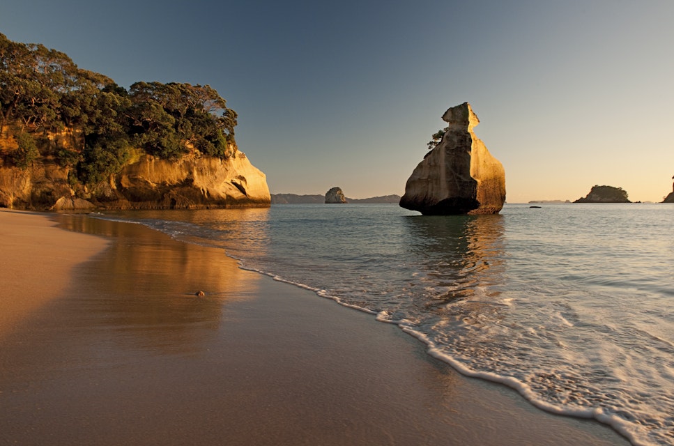 Beach at Cathedral Cove.