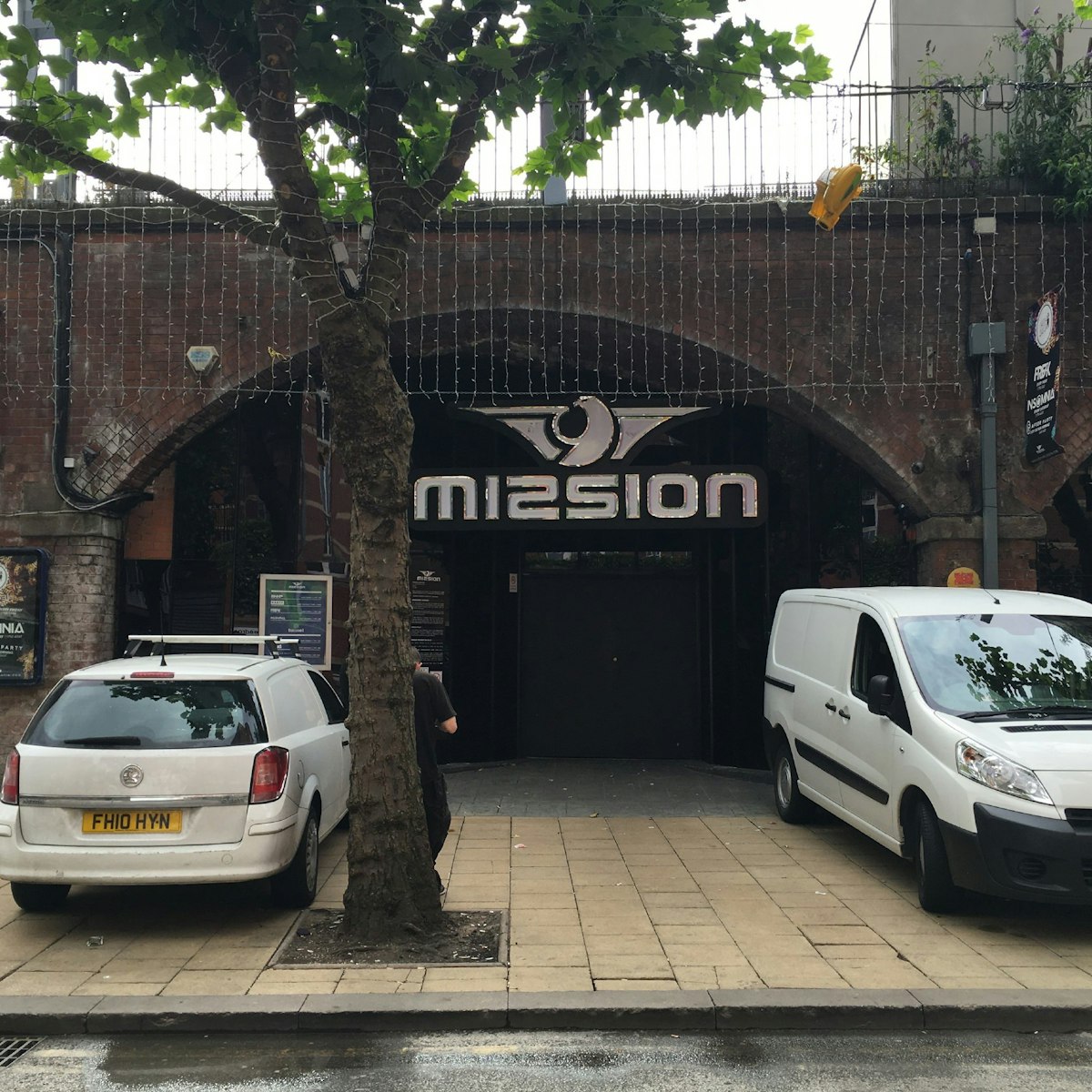 Mission's entrance, under the railway arches