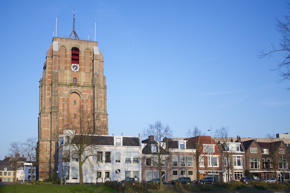 De Oldehove, tower of Leeuwarden,the capital of Friesland, the Netherlands; Shutterstock ID 409086418