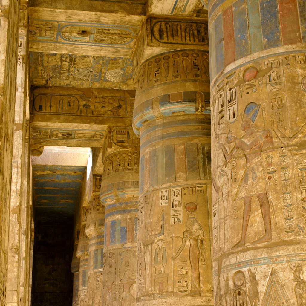 Colonnade at Medinat Habu, West Bank, Luxor, Egypt; Shutterstock ID 781817281