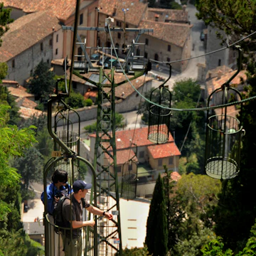 Funicular ride above Gubbio.