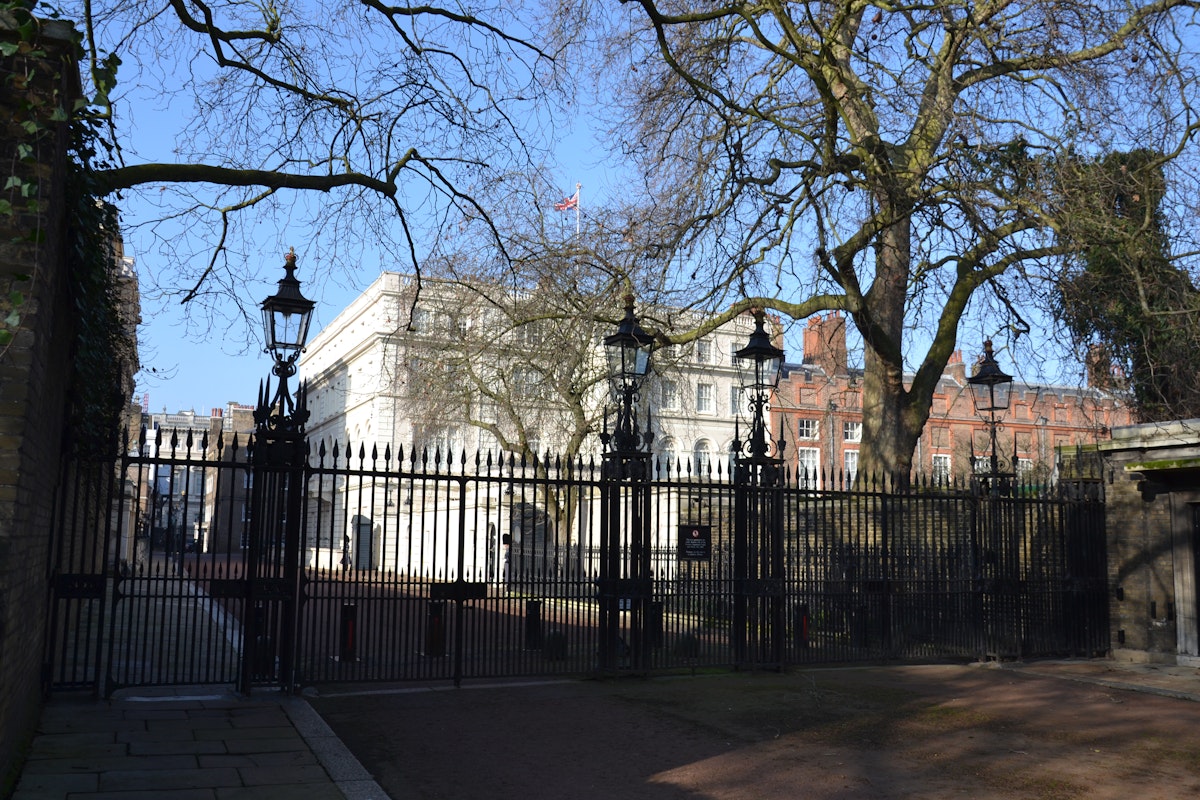 Clarence House, just off the Mall, is the official residence of Prince Charles and his family