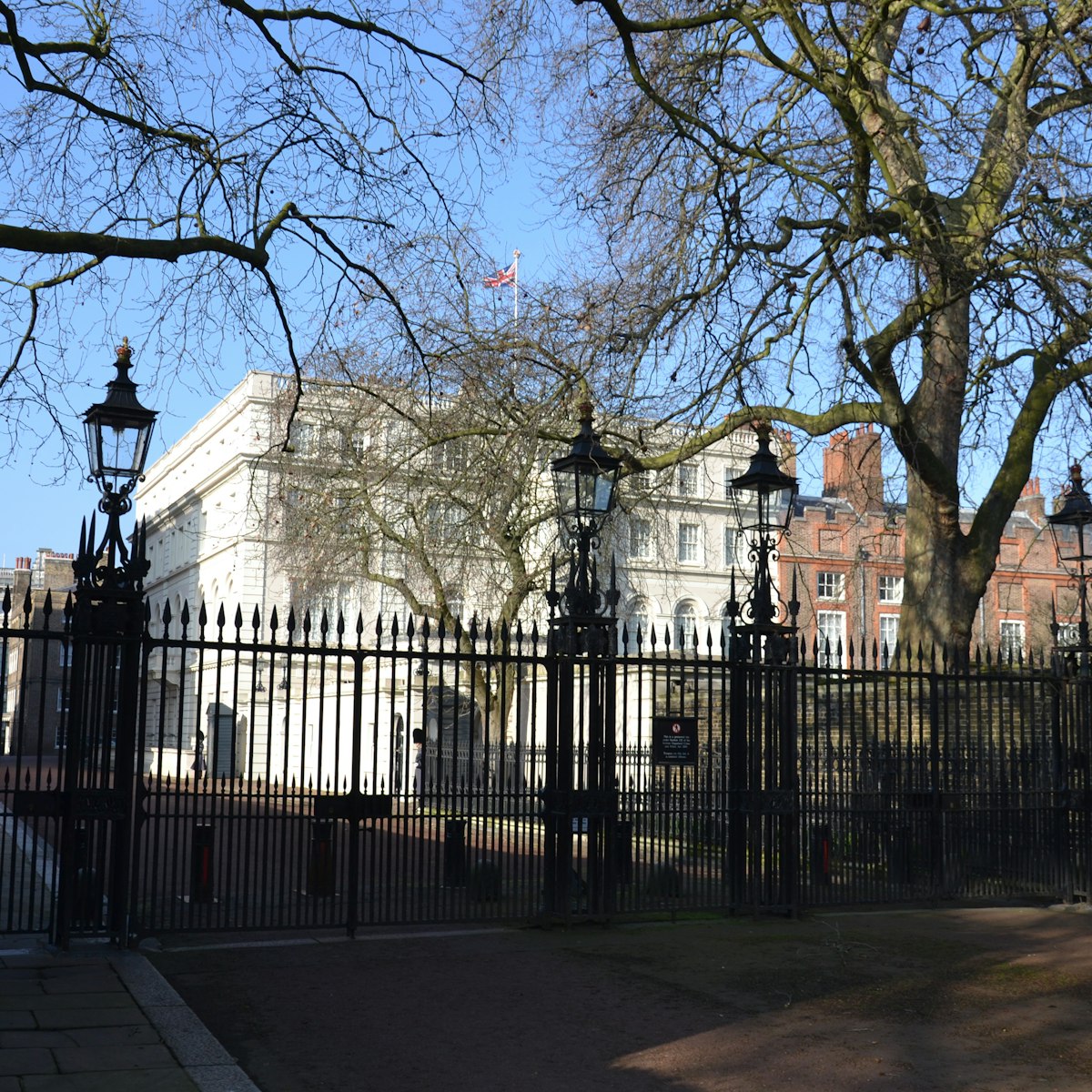 Clarence House, just off the Mall, is the official residence of Prince Charles and his family