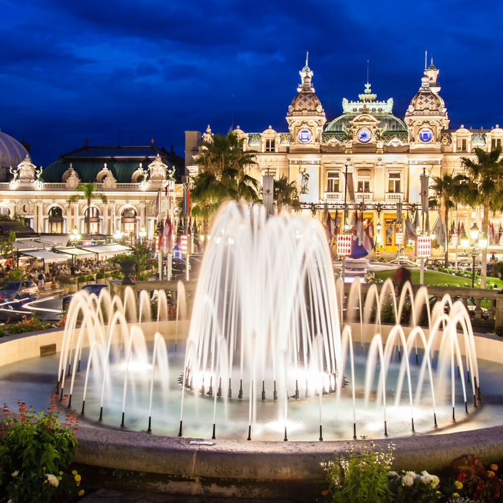 The Monte Carlo Casino, gambling and entertainment complex in Monte Carlo, Monaco, Cote de Azul, Europe. It includes a casino, Grand Theatre de Monte Carlo, and office of Les Ballets de Monte Carlo.; Shutterstock ID 113483572; Your name (First / Last): Daniel Fahey; GL account no.: 65050; Netsuite department name: Online Editorial; Full Product or Project name including edition: Best in Europe POIs