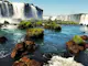 Iguazu falls are waterfalls of the Iguazu River on the border of the Argentina province of Misiones and the Brazilian state of Paraná. The falls divide the river into the upper and lower Iguazu. The Iguazu River rises near the city of Curitiba. The river flows through Brazil for most of its course, although most of the falls are on the Argentine side. Below its confluence with the San Antonio River, the Iguazu River forms the boundary between Argentina and Brazil.