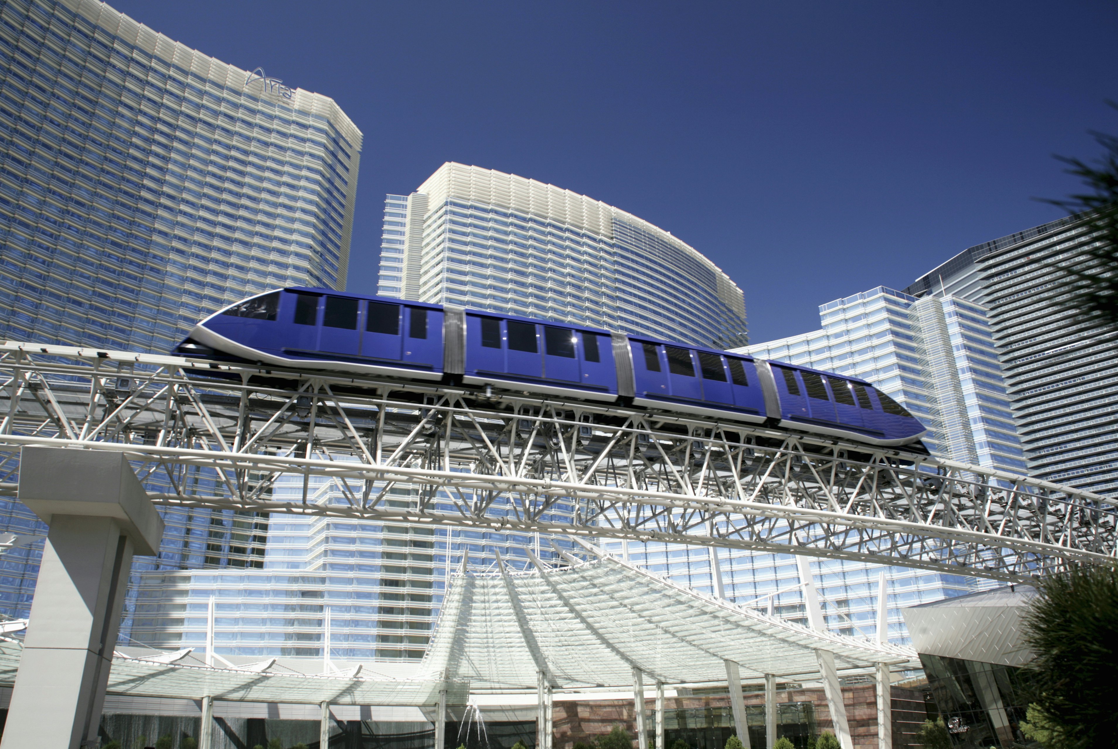 Monorail and CityCenter on Las Vegas Strip-Nevada