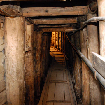 The beginning of the Sarajevo Tunnel, an 800m stretch under the airport.