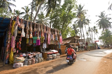 Market stall on the road to Arambol Beach.
