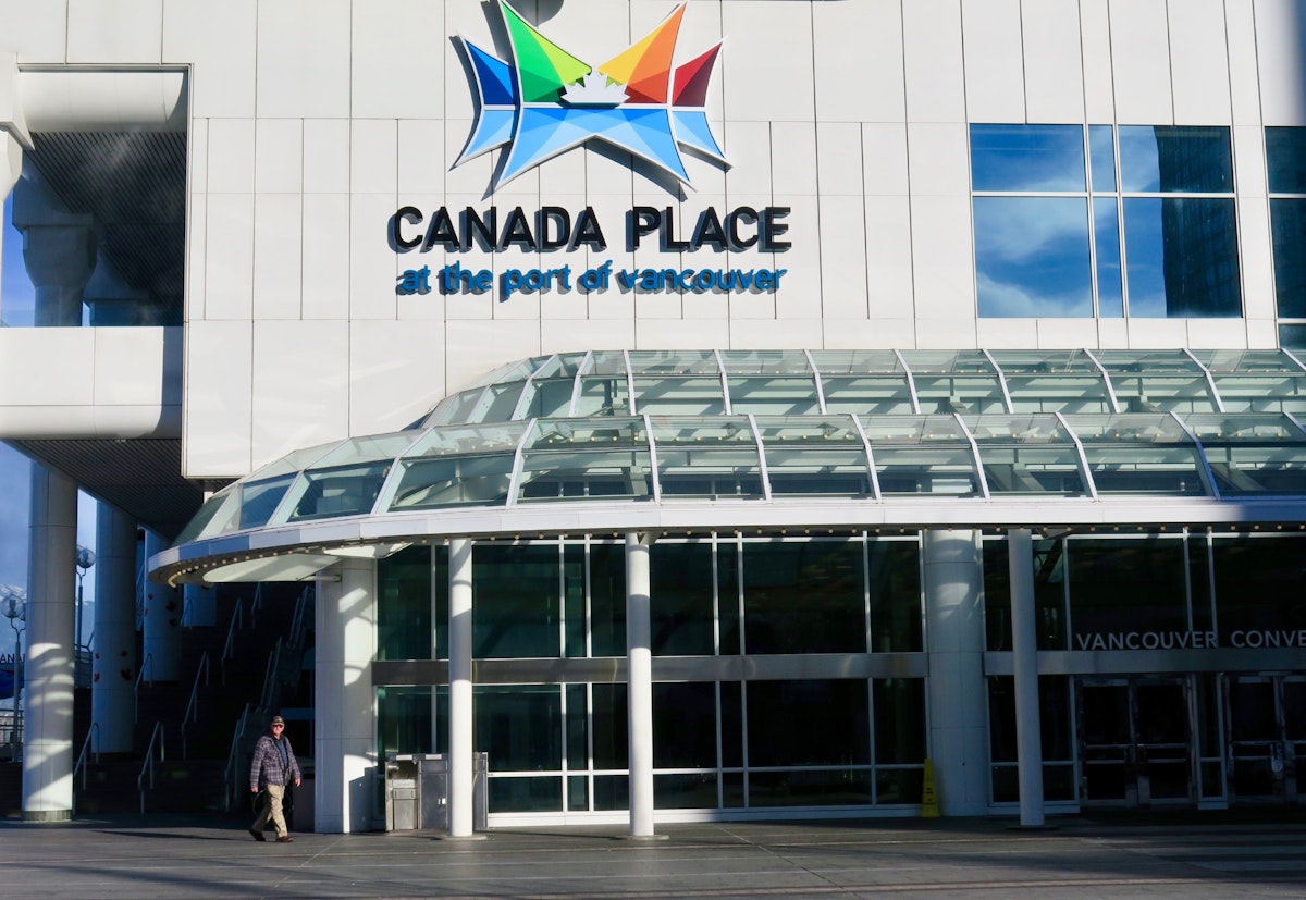 Exterior of Vancouver's landmark Canada Place  building