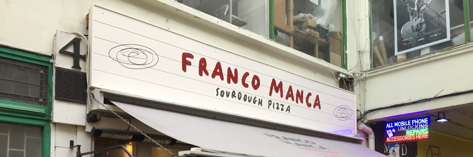 The exterior of Franco Manca in Brixton