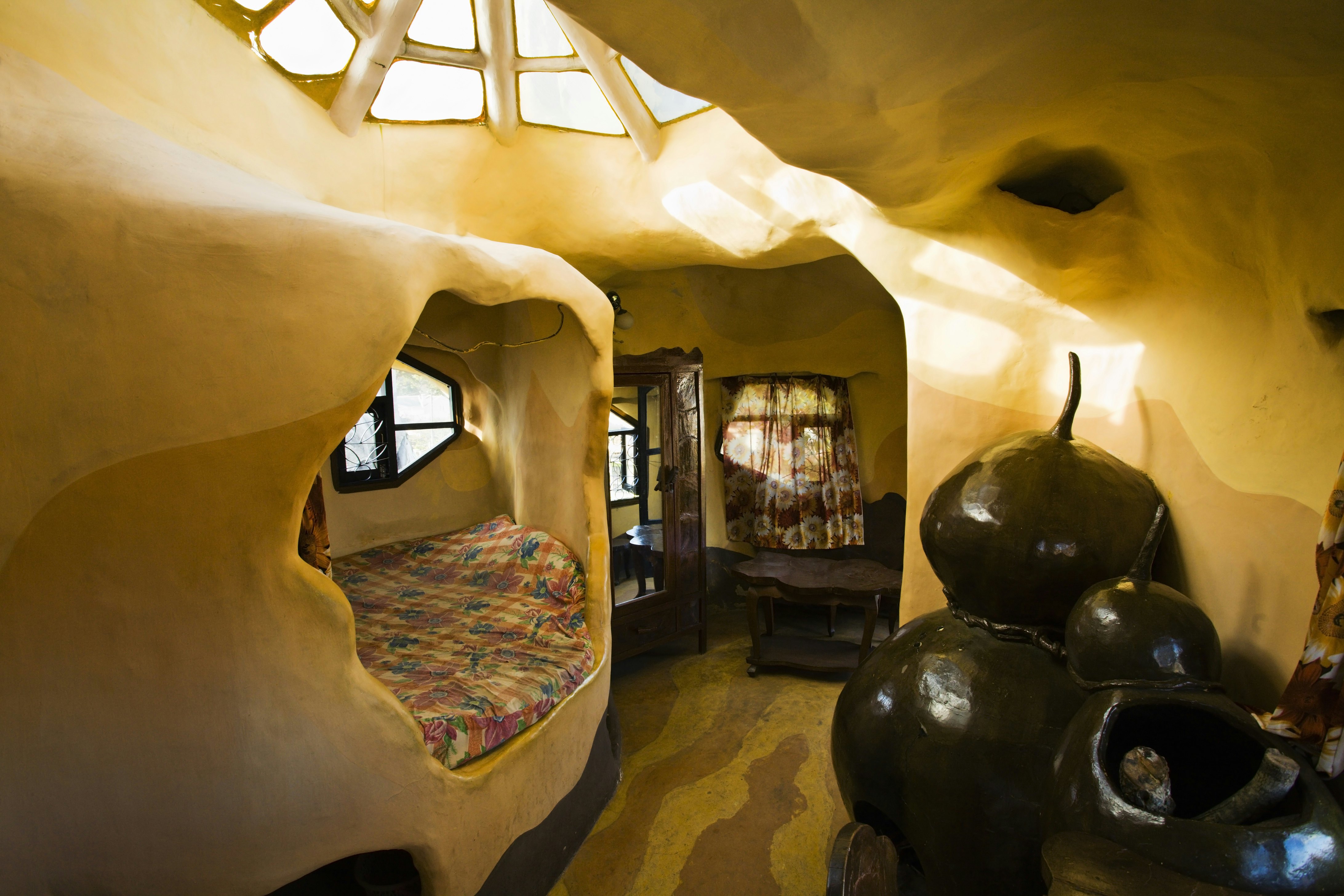 Room for guests in Hang Nga Crazy House on Huynh Thuc Khang Street.