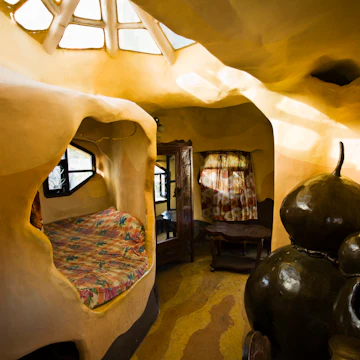 Room for guests in Hang Nga Crazy House on Huynh Thuc Khang Street.
