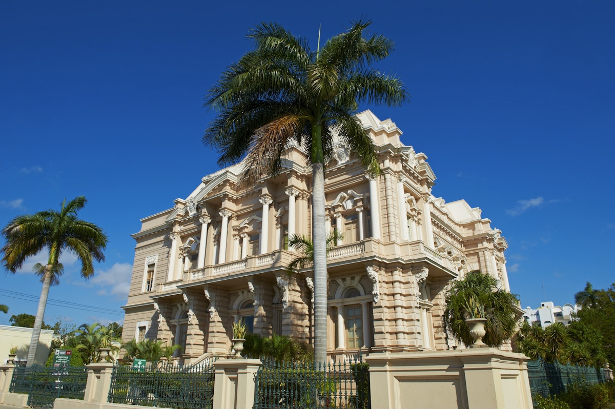 人类学区域博物馆，位于19世纪的一栋建筑物，梅里达（Merida）的Paseo de Montejo，尤卡坦州，墨西哥，北美