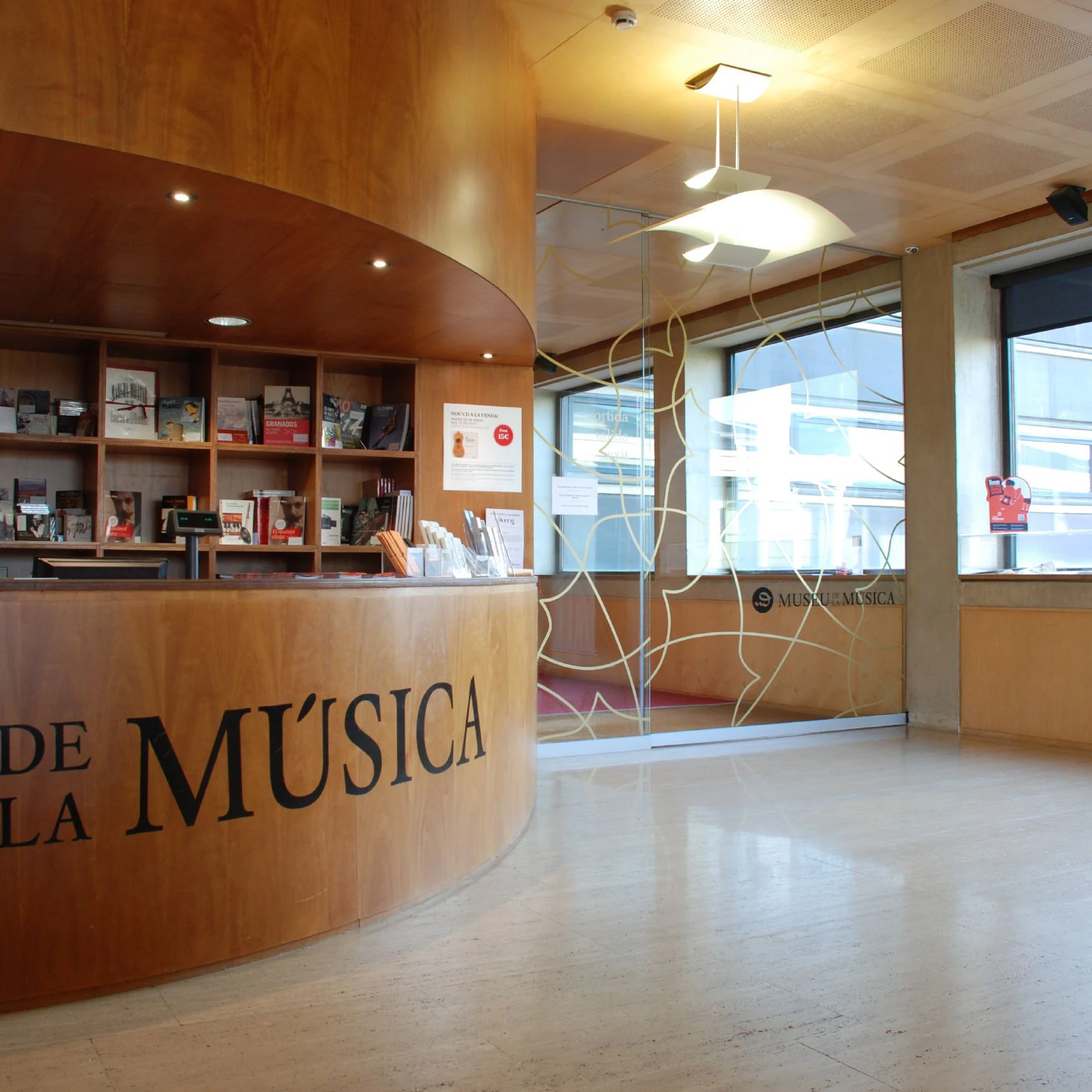 Ticket desk of Museu de la Música (Museum of Music).