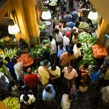 Mauritius, Port Louis, Central Market interior (NR)