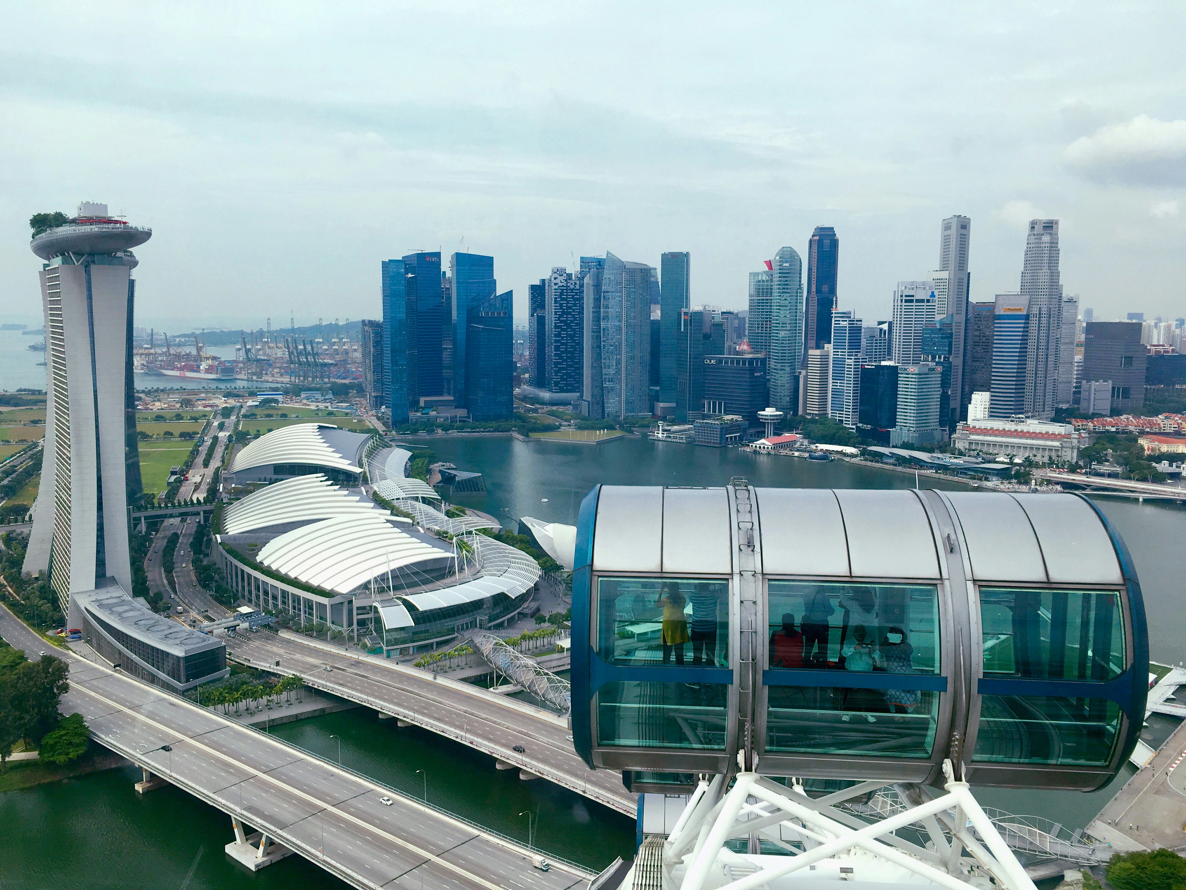 View from inside Singapore Flyer