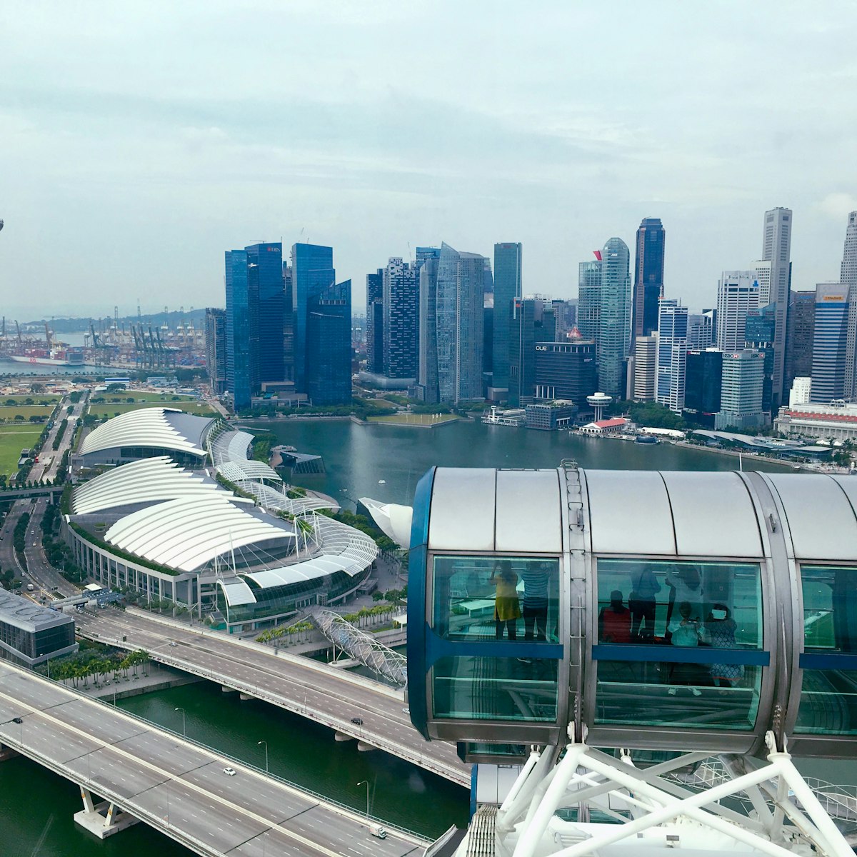 View from inside Singapore Flyer