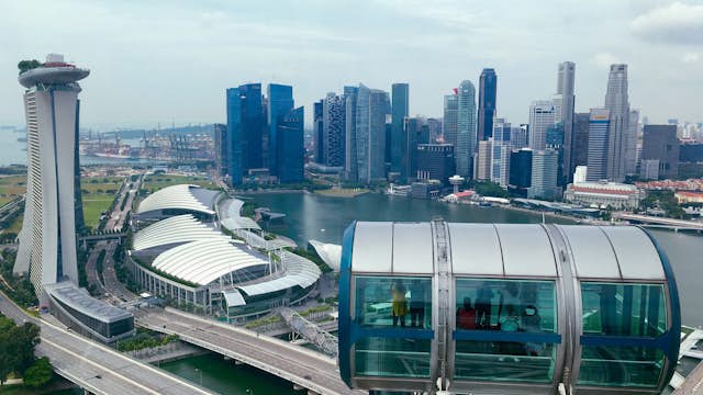 View from inside Singapore Flyer