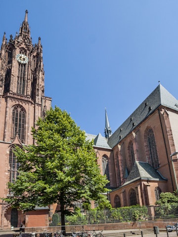 Germany, Hesse, Frankfurt, view of Frankfurt Cathedral, Kaiserdom Sankt Bartholomaus.