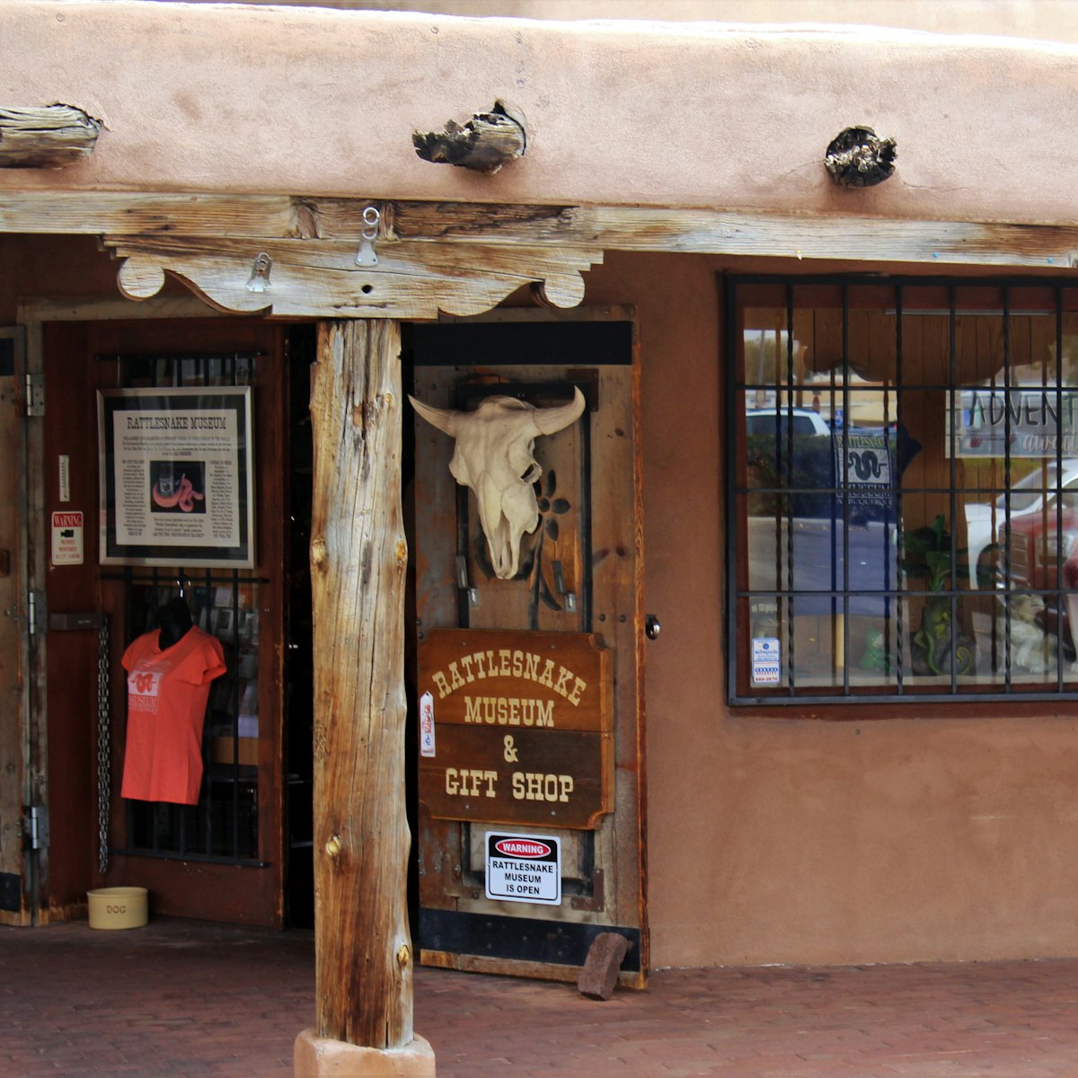 Albuquerque, New Mexico, USA - August 2, 2016: Exterior of American International Rattlesnake Museum, Old Town Albuquerque.