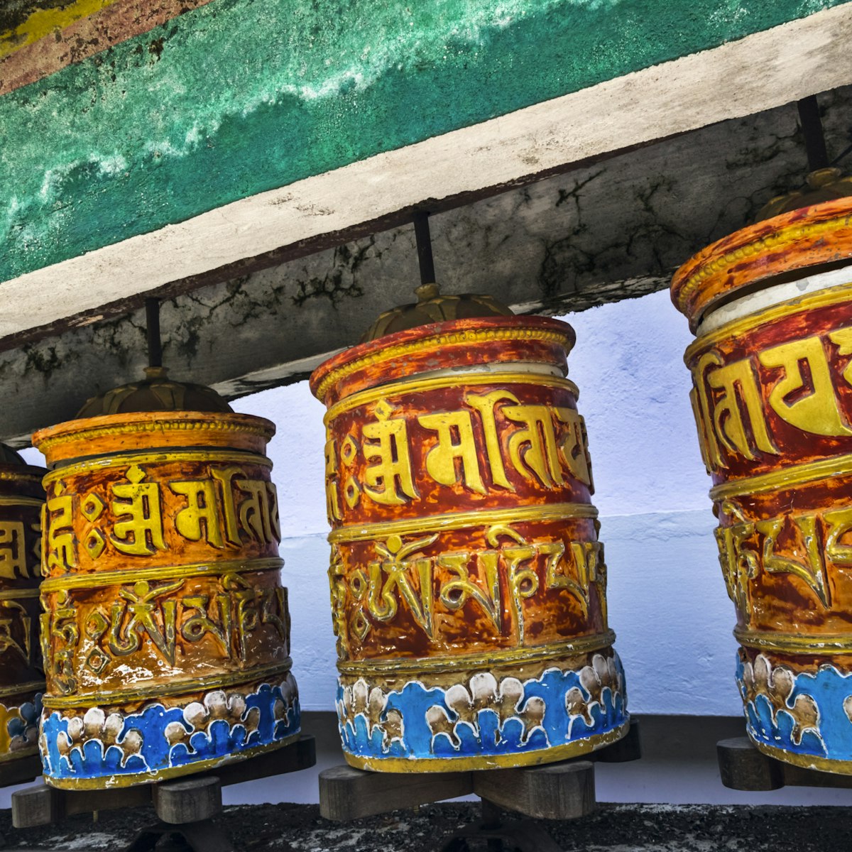 Rumtek, Tibetan prayer wheels