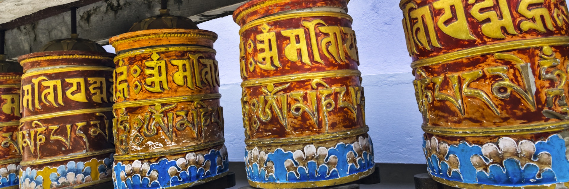Rumtek, Tibetan prayer wheels
