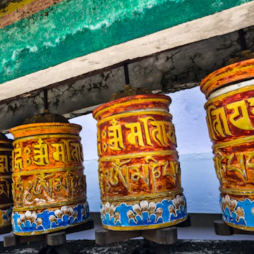 Rumtek, Tibetan prayer wheels