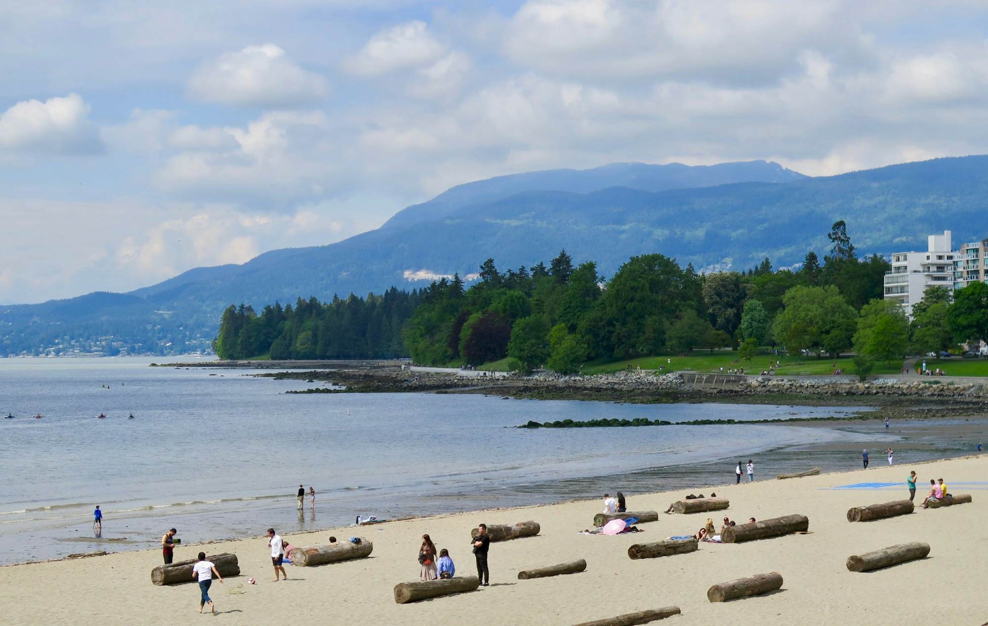 English Bay Beach Vancouver Canada Sights Lonely