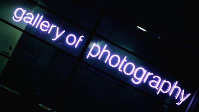 Temple Bar Gallery of Photography sign.