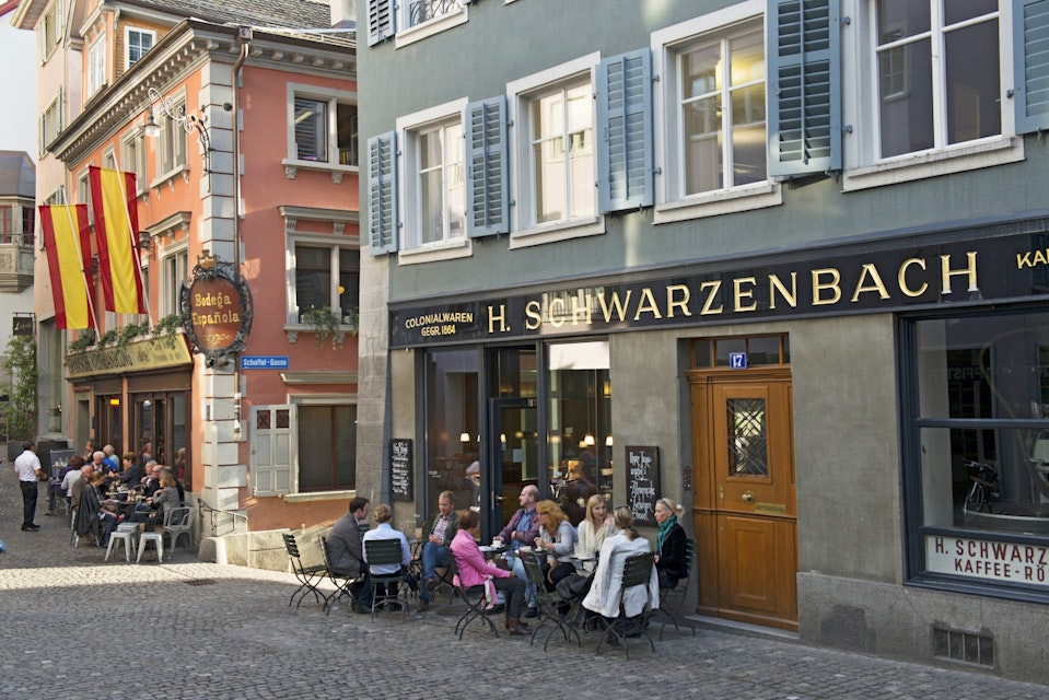 H. Schwarzenbach cafe in old town.