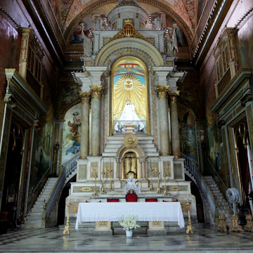 Baroque interior of the Iglesia y Convento de Nuestra Señora de la Merced.