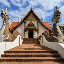 Wat Phumin, Muang District, Nan Province, Thailand. Temple is a public place.Created over 100 years old.; Shutterstock ID 676085470; Your name (First / Last): Ryan Evans; GL account no.: 56530; Netsuite department name: Online Editorial; Full Product or Project name including edition: Destinations - Thailand POI