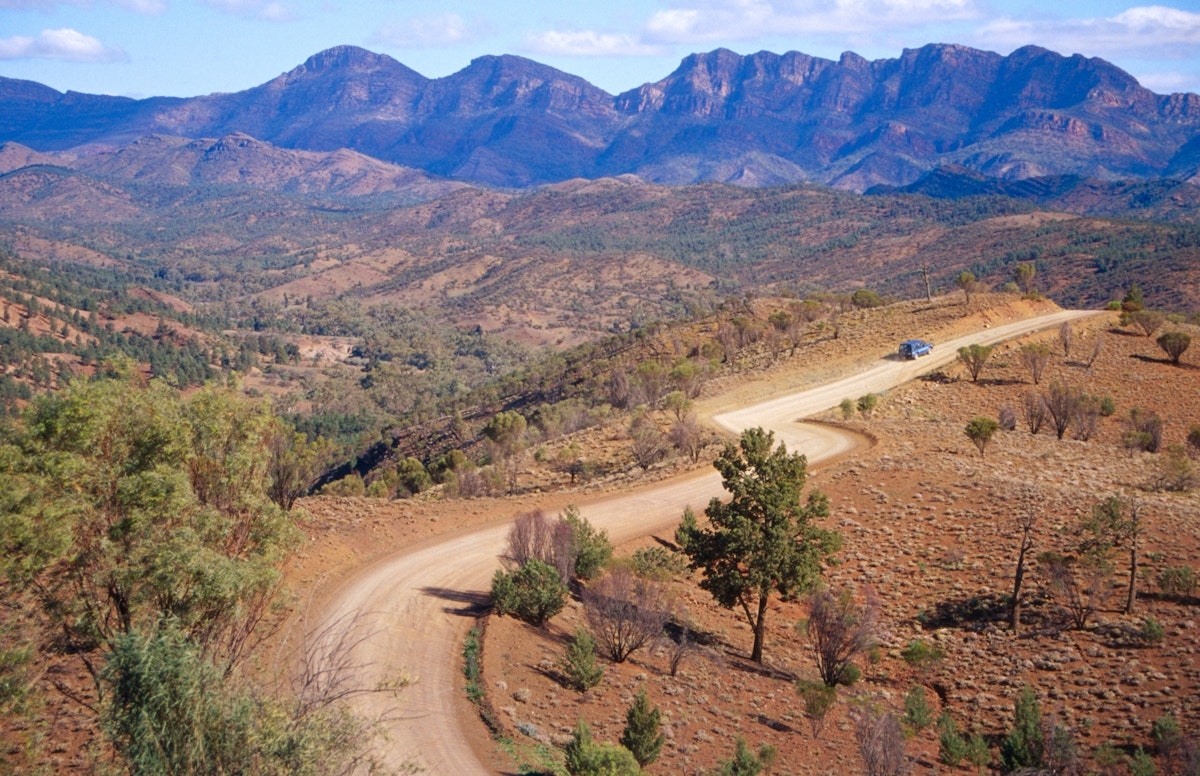 The well named Winding Road through South Australia's, Flinders Ranges National Park.