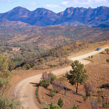 The well named Winding Road through South Australia's, Flinders Ranges National Park.
