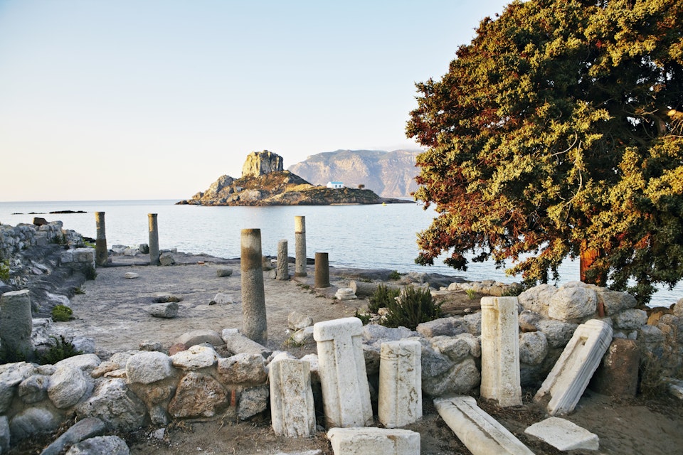 Ruins on island of Agios Stefanos.