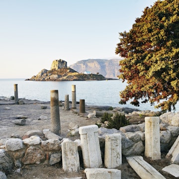 Ruins on island of Agios Stefanos.