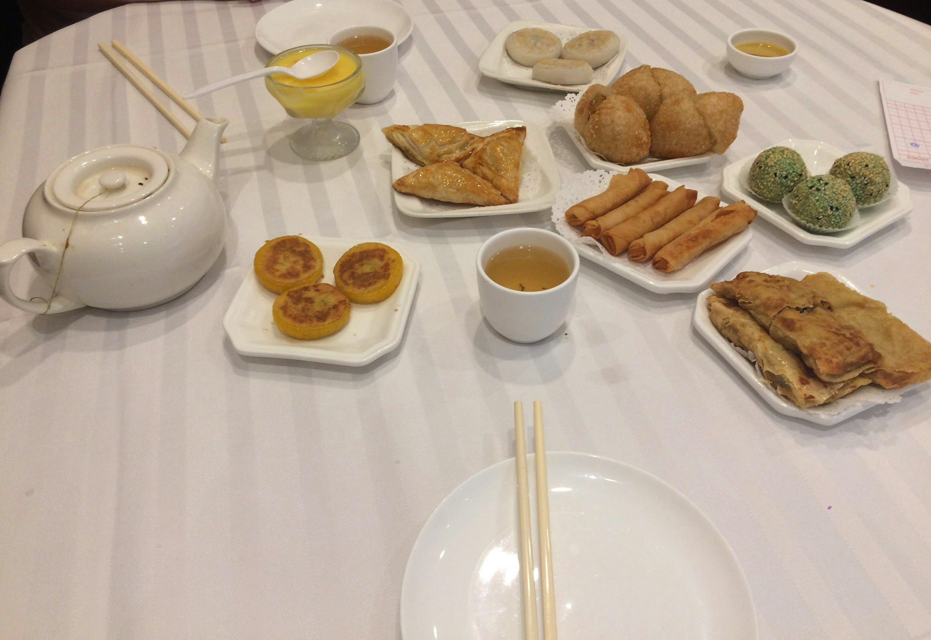 A selection of items from the dim sum carts at Asian Jewels.
