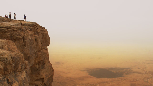 Panoramic view on cliff over the Ramon Crater in Negev Desert in Israel.; Shutterstock ID 50811574; Your name (First / Last): Lauren Keith; GL account no.: 65050; Netsuite department name: Online Editorial; Full Product or Project name including edition: Israel Update 2017