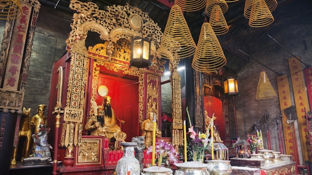 Incense sticks and coils, Sam Kai Vui Kun Temple, Macau, China, Asia