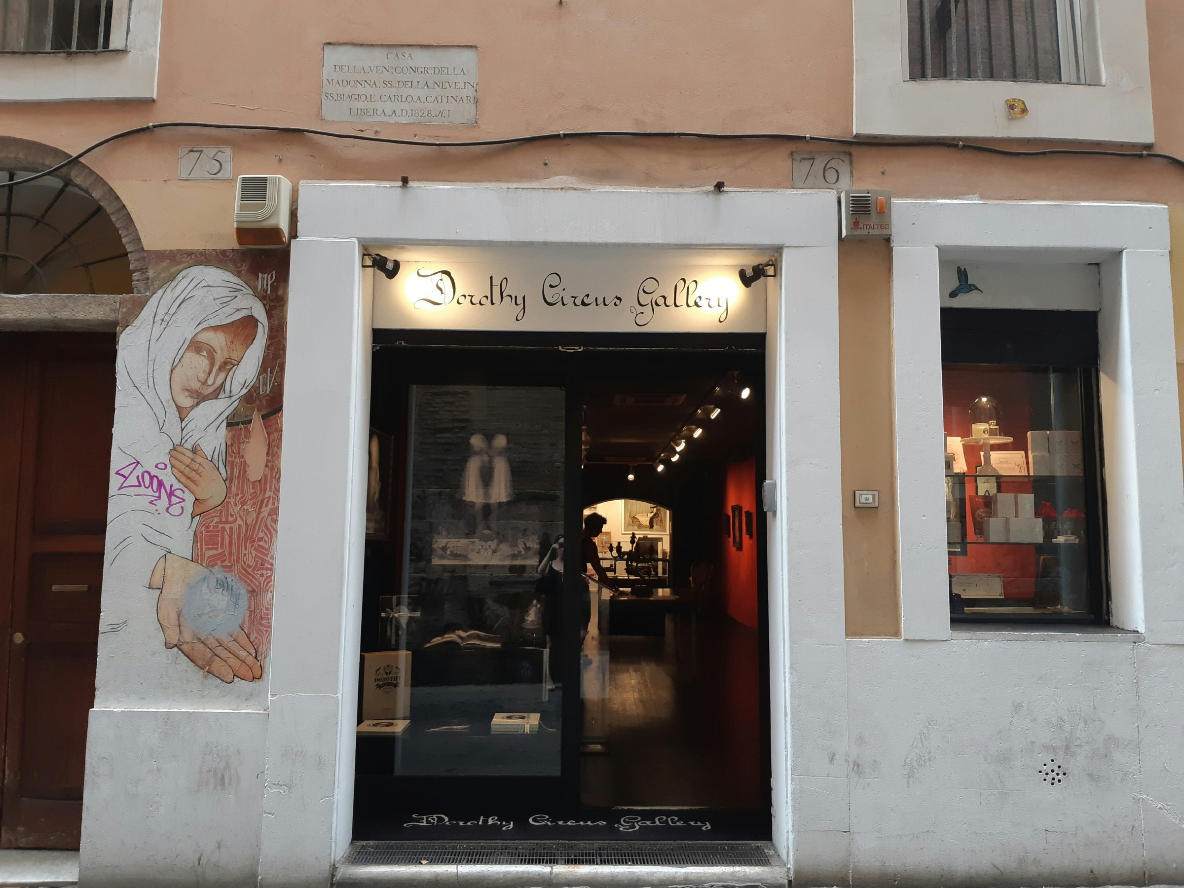 The entrance of Pop Surrealism gallery Dorothy Circus.